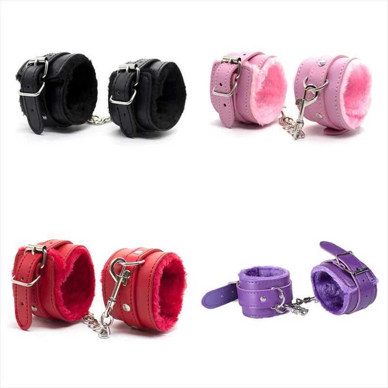 Leather Slave Sex Handcuffs BDSM Ankle Cuffs Restraints Bondage Bracelet Erotic Adult Sex Toys for Women Exotic Accessories XJ250813