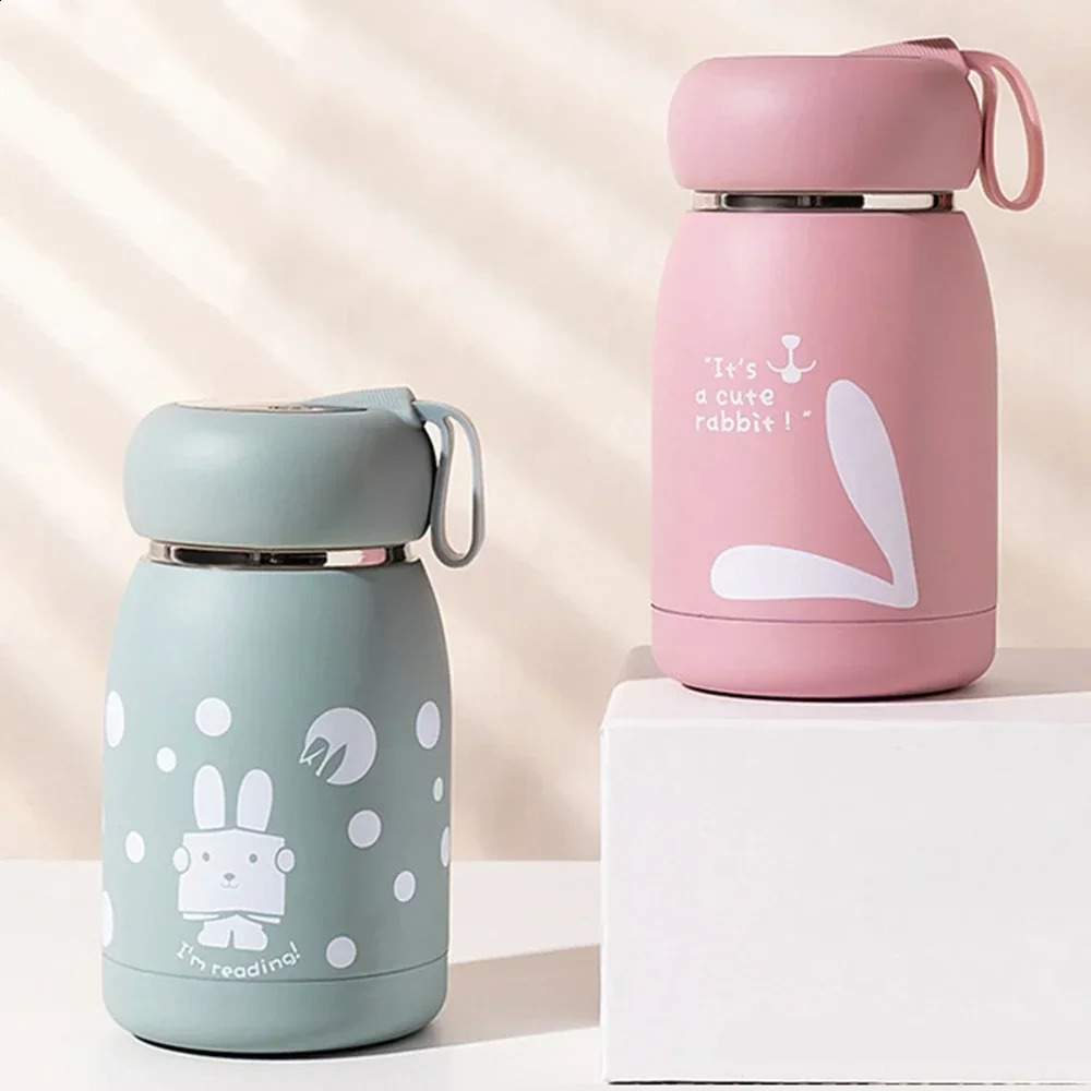 stampup Cute Thermos Portable Thermal Mug Stainless Steel Insulation Coffee Cup Vacuum Flasks Water Bottle for Girls Kid Gift 250812 W260226
