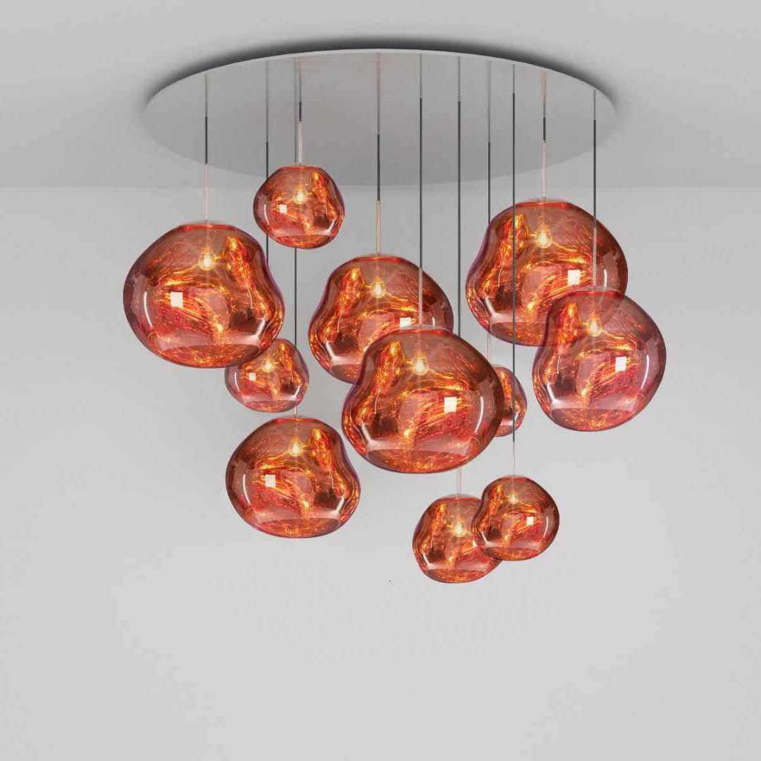 Nordic modern restaurant bar counter bar simple pendant lamp exhibition hall coffee shop dining room creative glass lamp lava pendant lamp X250813