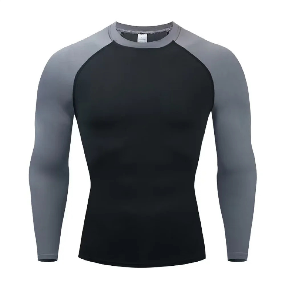 Compression T Shirt Men Long Sleeve Bodybuilding Running Shirt Quick Dry Workout Fitness Tights Gym Sport T-shirt Men Rashgard 250811