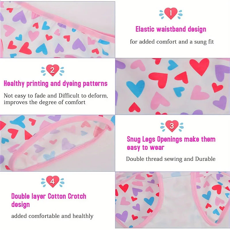 MultiPack 3612Pieces Floral Baby Girls Briefs Cotton Toddlers Panties Kids Underwear Soft Children Underpants For 211T 250812