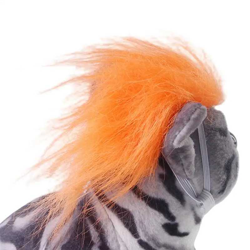 Cat Wig Orange Small Dog Wig Cat Cosplay Decoration Pet Headwear Costume for Halloween Christmas Travel Indoor Outdoor Gathering XJ250813