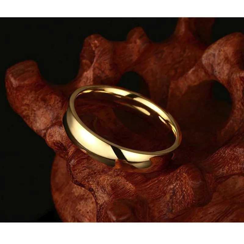 Vnox Simple Gold Color Stainless Steel Engagement Rings for Women Men Elegant Thin Wedding Band Anniversary Gift W250812