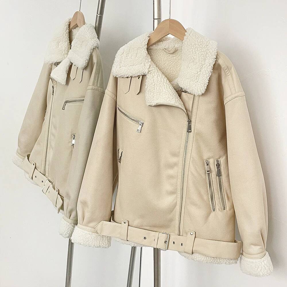 2025 Autumn Winter New in Coat European-style Women's Warm and Thick Double-sided Lapel Long-sleeved Jacket Clothing