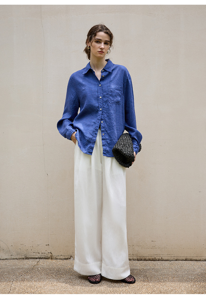 Old Money Style Tencel Linen Straight for Women Slimming Versatile Draped Wide-Leg 25 Autumn Winter New Casual Loose Long Pants