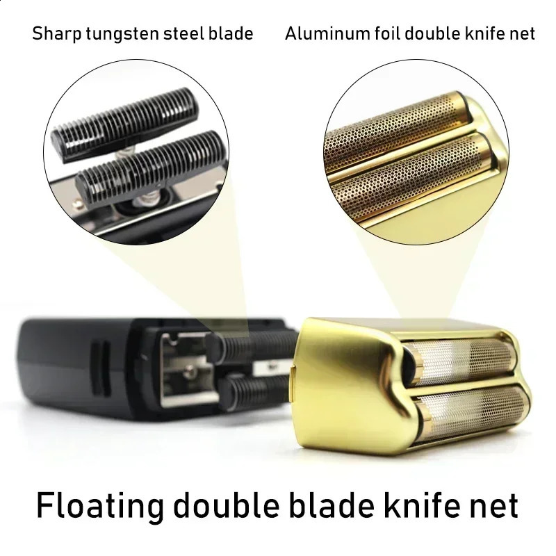 11000 RPM POP Barbers P620 Professional Electric Mens Beard Trimmer Double Foil Shaver USB Hair Cutting Machine 250730