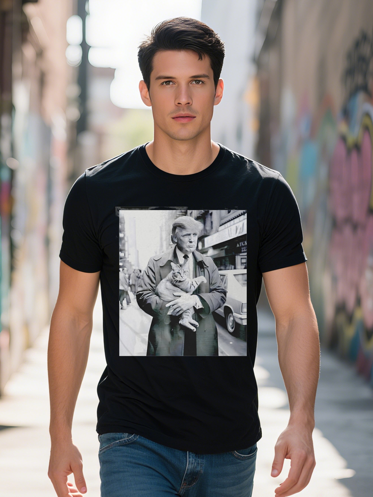 S Crew Neck T-Shirt with Street Scene Soft Blend Short Sleeve Regular Fit Casual Attire Perfect Gift for Men