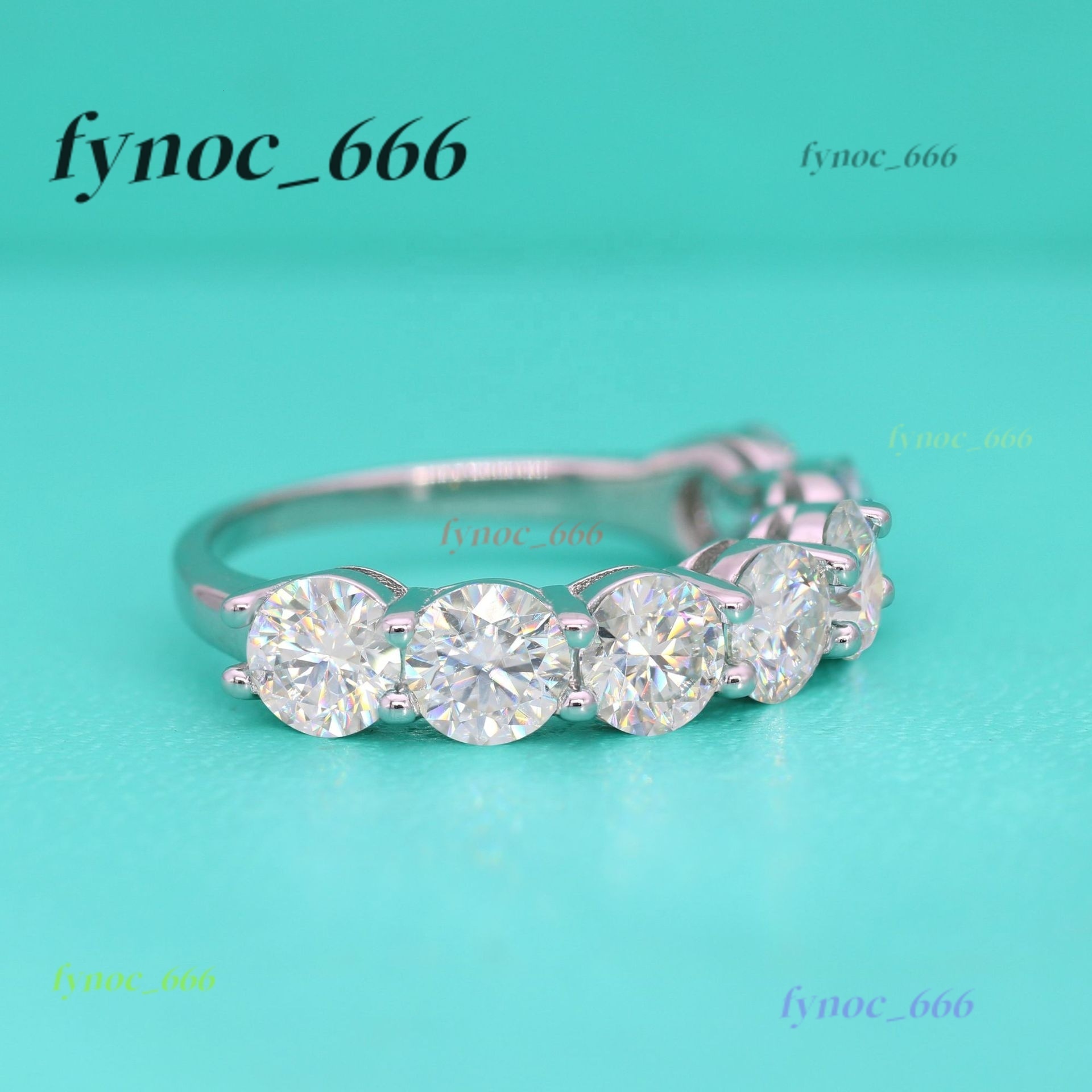 D with GRA Card Round Anniversary Rings 925 Silver Vvs Moissanite Diamond Engagement Ring for Women