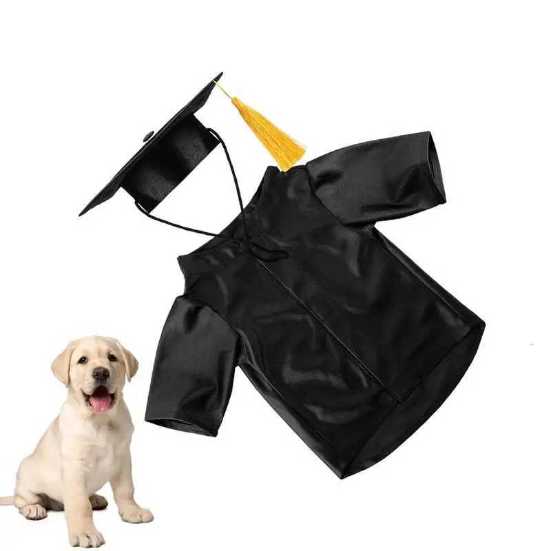 Dog Graduation Hat And Gown Dog Graduation Costume Washable Shirt Hat Shirt Costume Set With Tassel Outfits Pet Clothing XJ250813