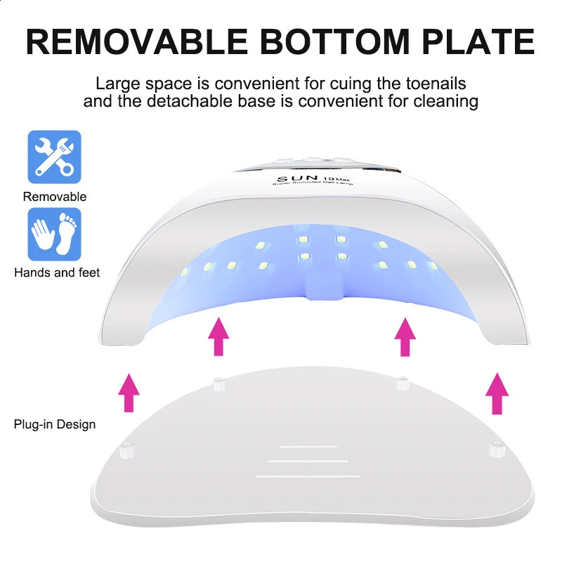 Sun X19 Max UV LED Nail Lamp For Fast Drying Gel Nail Polish 36LEDS Nail Dryer With Auto Sensor Professional Manicure Salon Tool 250807