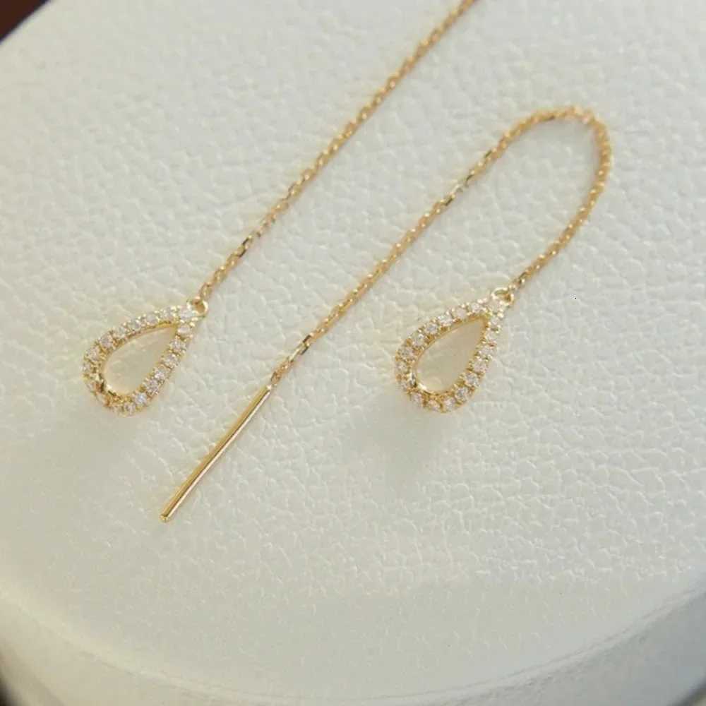 New Fashion Drop Ear Line Long Gold Silver Color Hanging Earrings for Women Crystal Tassel Earring Ear Accessories Jewelry Gifts Y250812