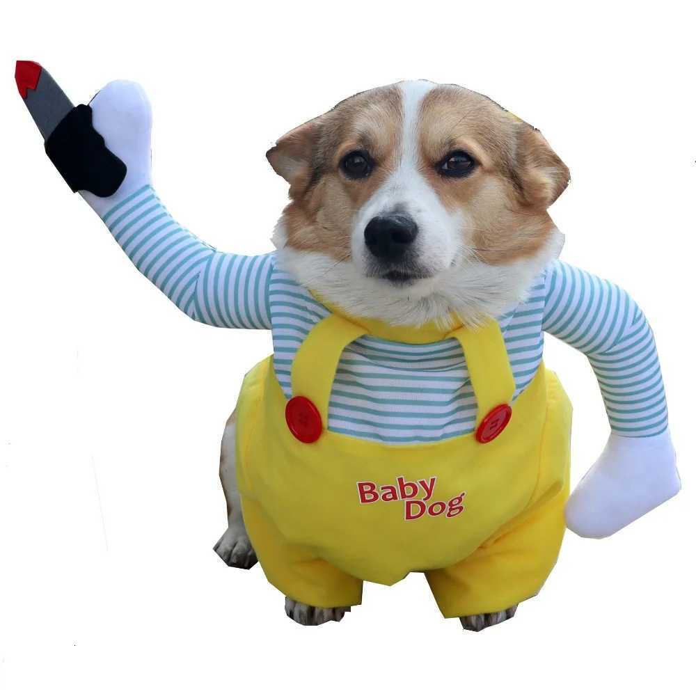 Halloween Knife Dog Clothes Pet Clown Dagger Transformation Clothes Funny Cat Upright Dog Autumn and Winter Costumes XJ250813
