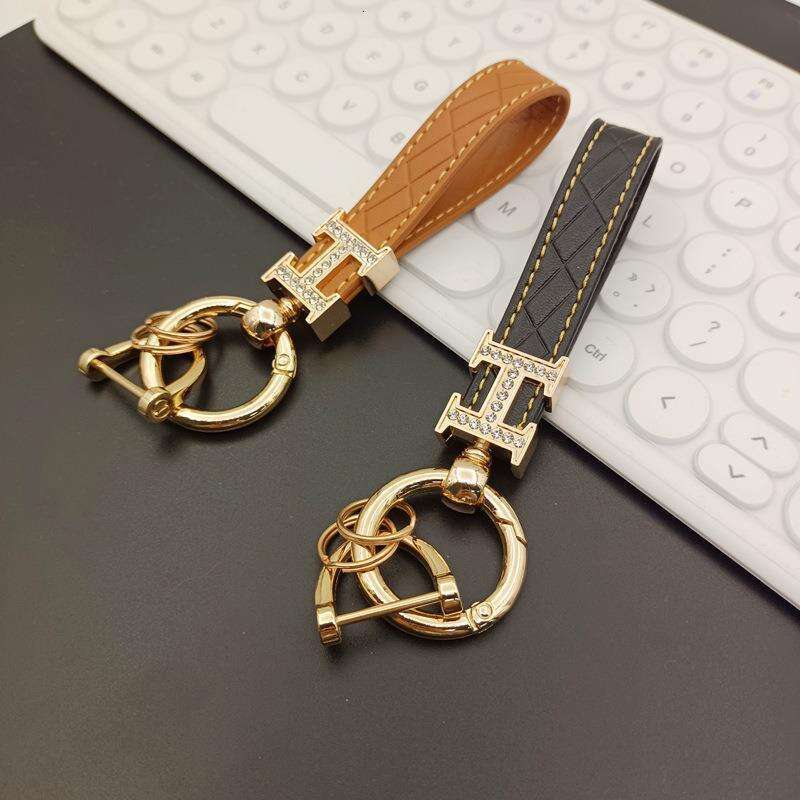 Dia-Encrusted Car Metal Spring Chain Accessories Bag Hardware Keychain Pendant