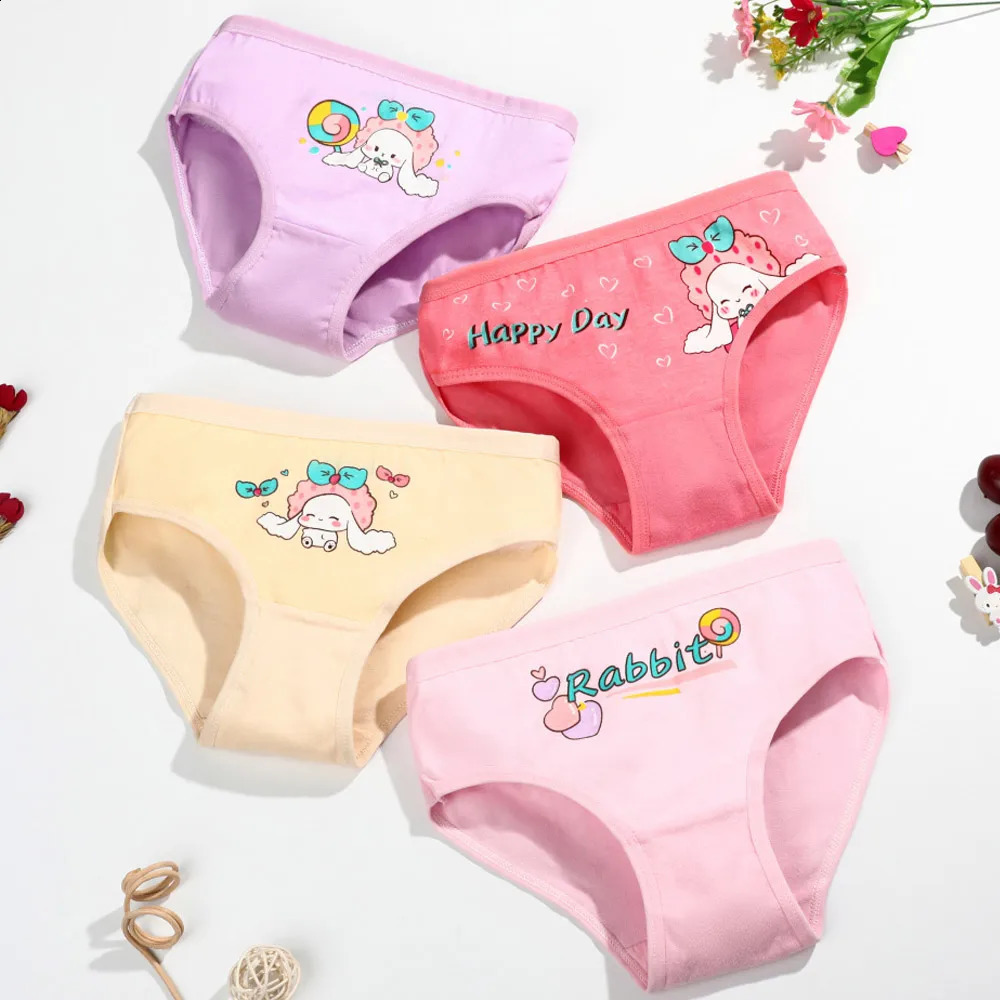 14812 Pcs Children Girls Panties Sets Cotton Pretty Cute Cartoon Unicorn Print Child Underwear for Girl Kid Boxer Breathable 250812