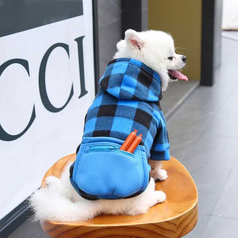 Autumn and Winter Warm Pockets Zipper Small Medium and Large Dog Clothes Pet Cat Teddy Bathroom Clothing Supplies XJ250813