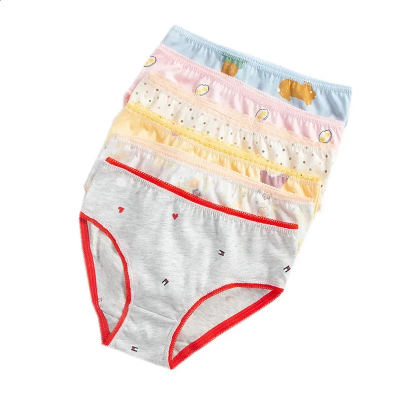 12 PcsLot Cotton Girls Briefs Underwear Kids Chirdren Panties 112years 250812
