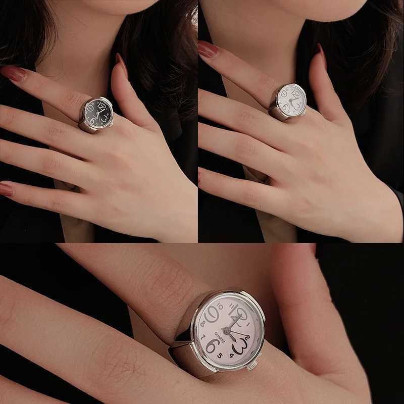 Mini Vintage Finger Ring Watch Round Creative Quartz Watches Fashion Couple Watches Accessories W250812
