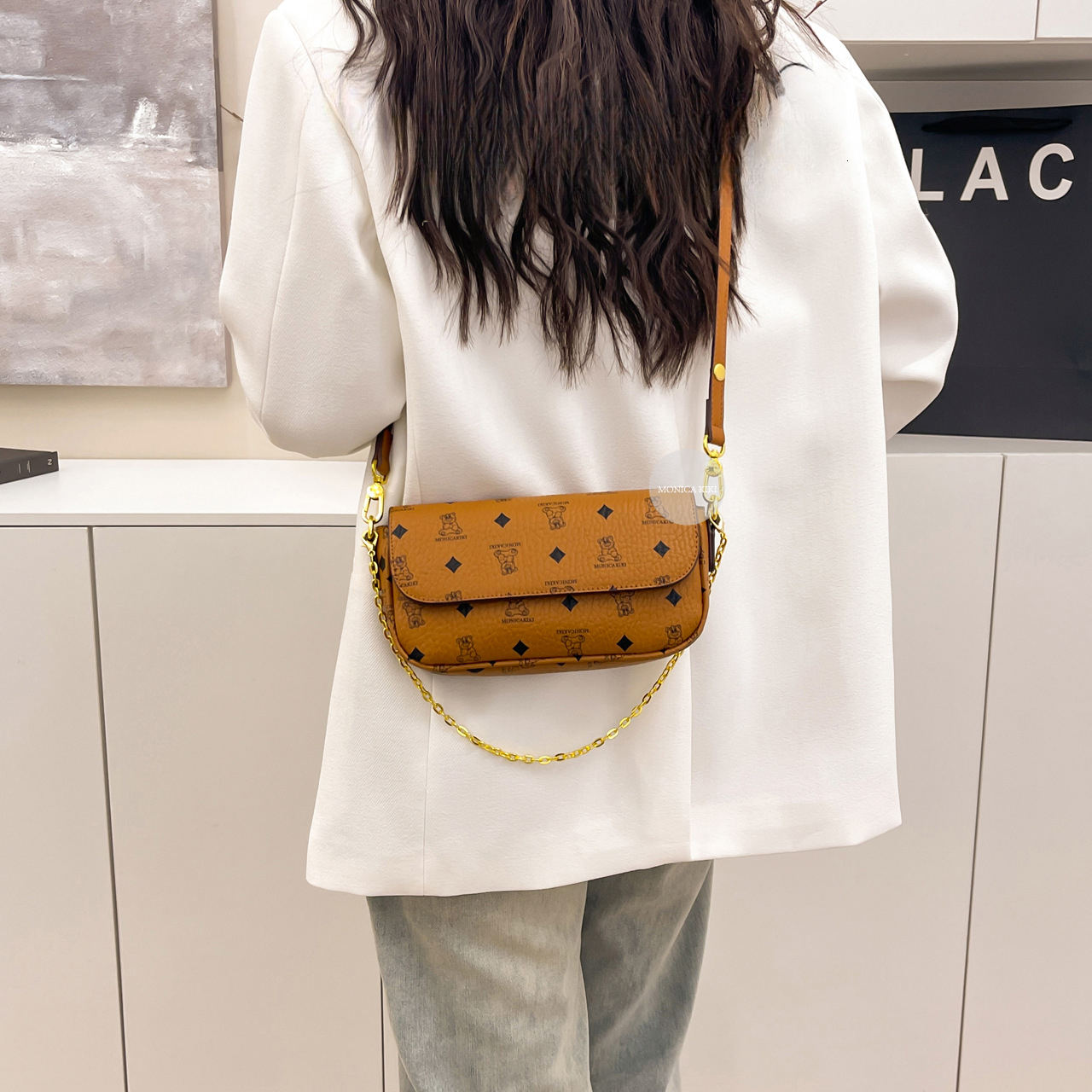 Free Shipping Printed Cute Folding Small Square Handbag 2025 New Women's Designer Armpit Bag Multifunctional Dinner Bag Money Bag Outdoor Vacatio