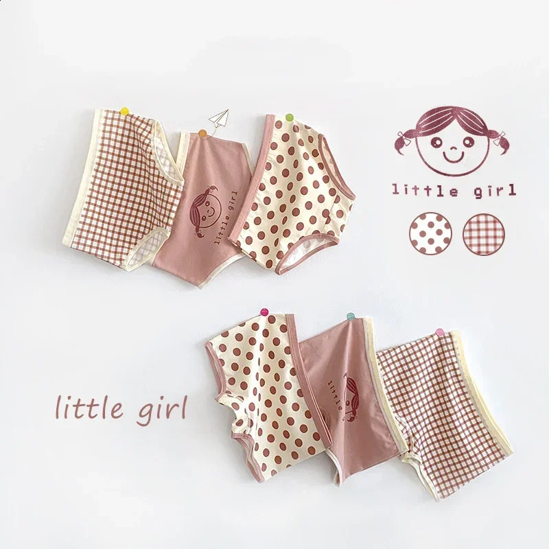 HoneyCherry Girls Panties Bacteriostatic Cotton Boxer For Children Baby Briefs Little Underwear 250812