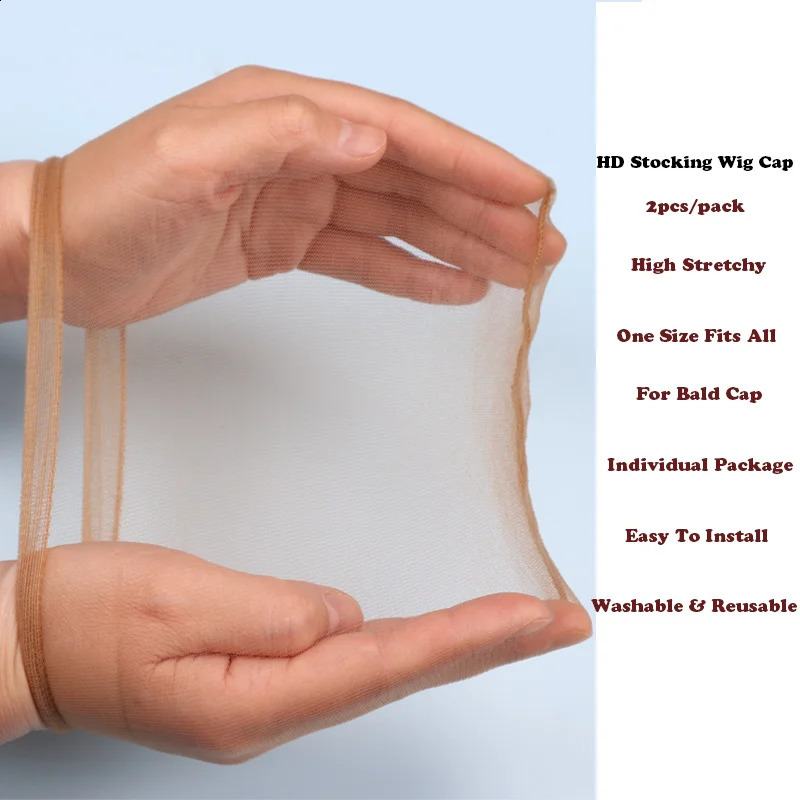 Hd Wig Cap 5/10Packs Ultra Thin Stocking Wig Cap For Lace Wigs Hairnets Invisible Hair Hat Stocking Wig Caps With Elastic Band 250812