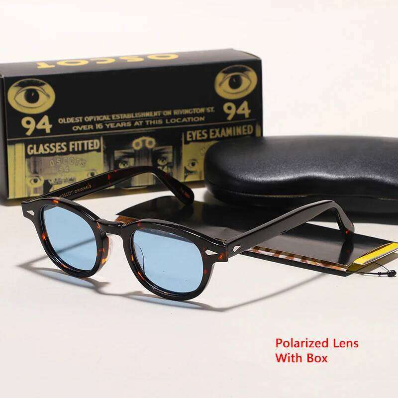 Johnny Depp Sunglasses Man Lemtosh Polarized Sun Glasses Woman Brand Vintage Acetate Frame Blue Night Vision Goggles