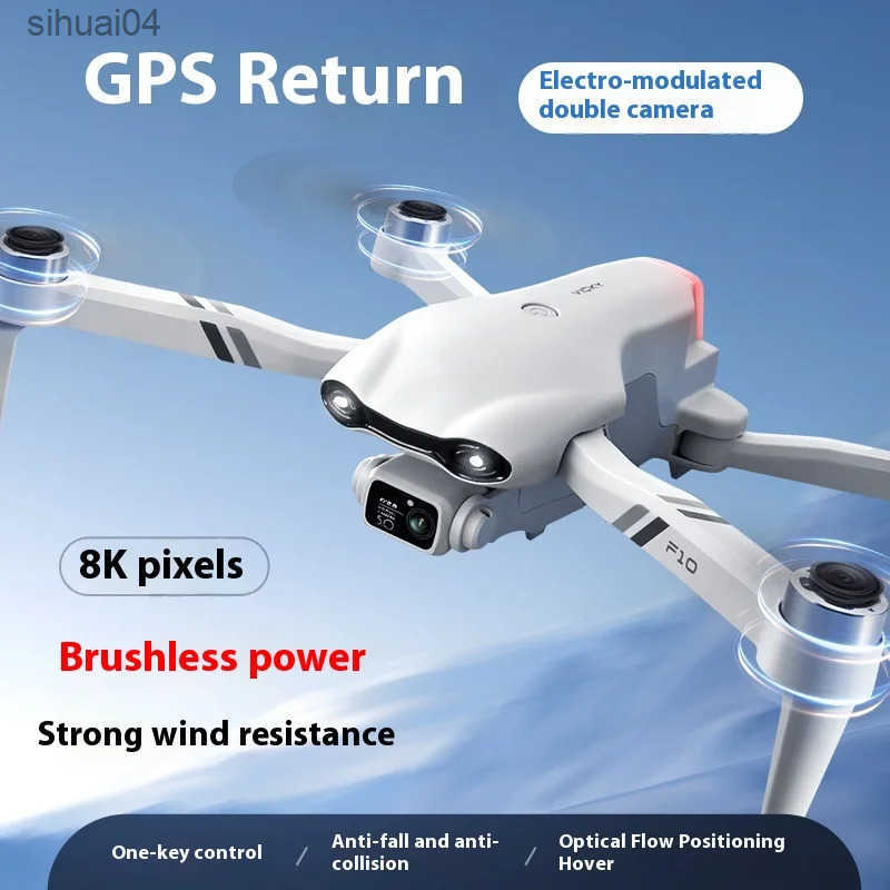 4DRC New F10 8K GPS Drone 4K HD Dual Camera Wifi FPV Drones Brushless Foldable Quadcopter Helicopter RC Toys remote control L250812