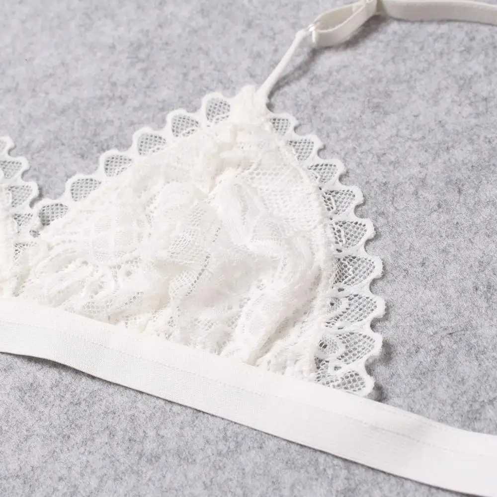 2pcs Sexy Woman Bra And Panty Lace Bra Wire Free Bralette Lingerie Female Seamless Unpadded Transparent Brassiere bra setXJ250812