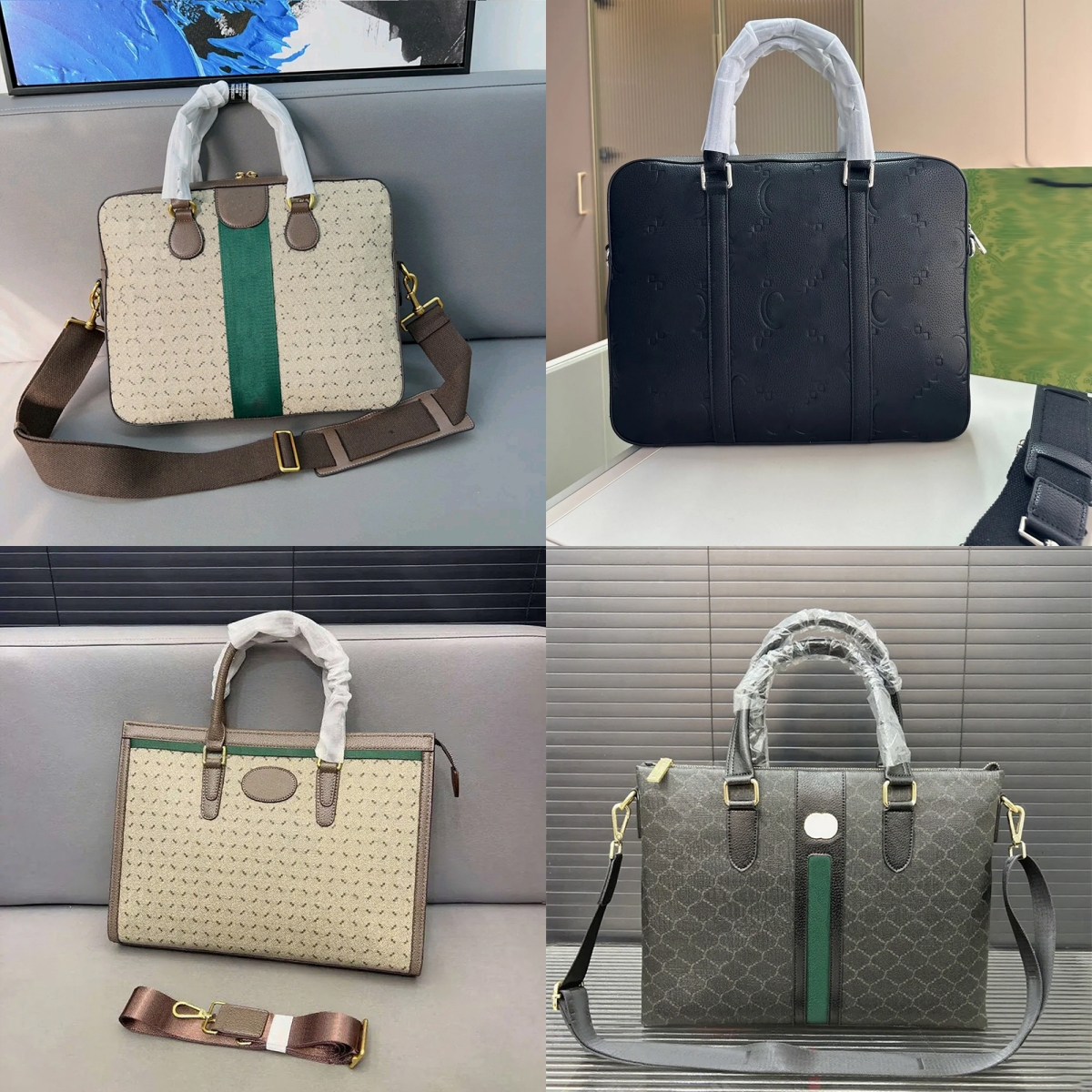 Designer Laptop Bags Leather Briefcase Designer Tote Bags Wear Resistant Business Handbags Mens Laptop Bags Crossbody Bags Compute Handbag Document Case