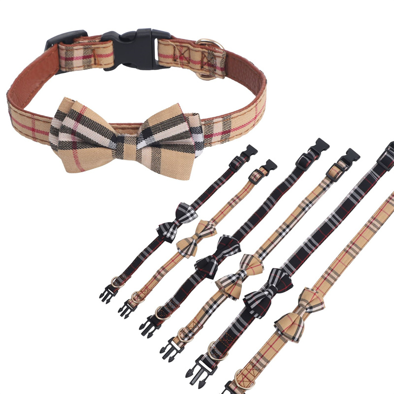 Pet Adjustable Breakaway Cat Collar with Bow kitten Cat Collars Cat Accessories Pet Supplies Puppy Bow Tie for Small Dogs