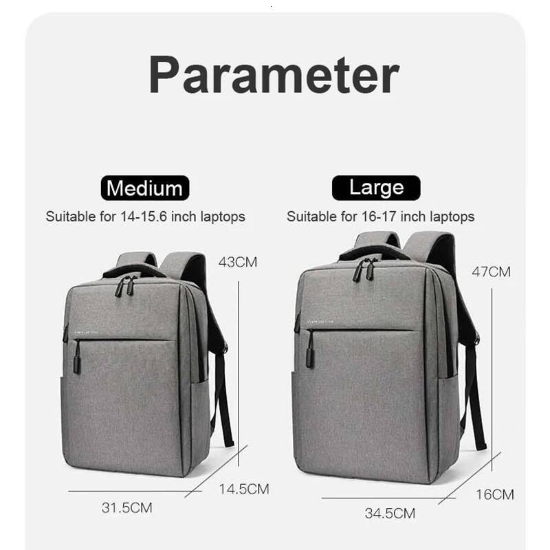 inch Large Capacity Travelling Backpacks Waterproof Laptop Bag 15.6 17.3 Multi-pockets Men's Backpack high-quality