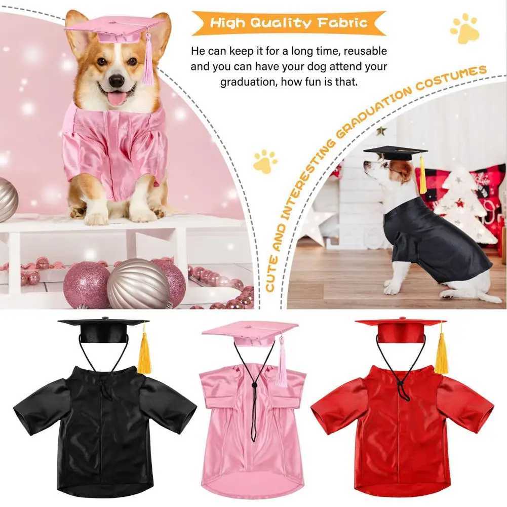 Dog Graduation Gown Traditional Pet Graduation Hat Pet Graduation Costume Set for Dogs Cats 2025 Cap Gown with Tassel XJ250813