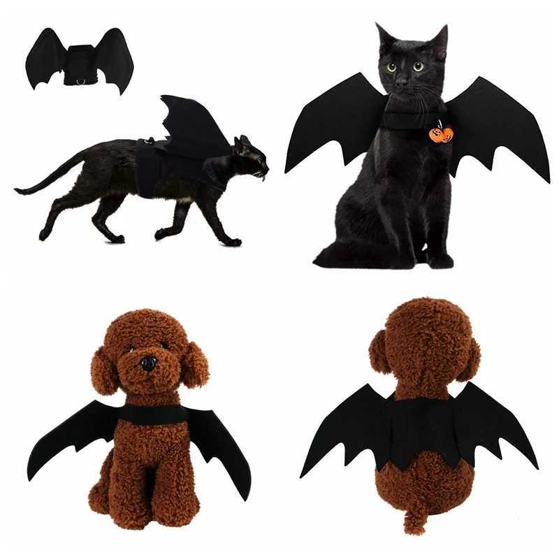 Pet Cat Bat Wings Cat Halloween Costume Puppy Collar Leads Cosplay Props Halloween Party Dress Up Accessories Pet SuppliesXJ250813