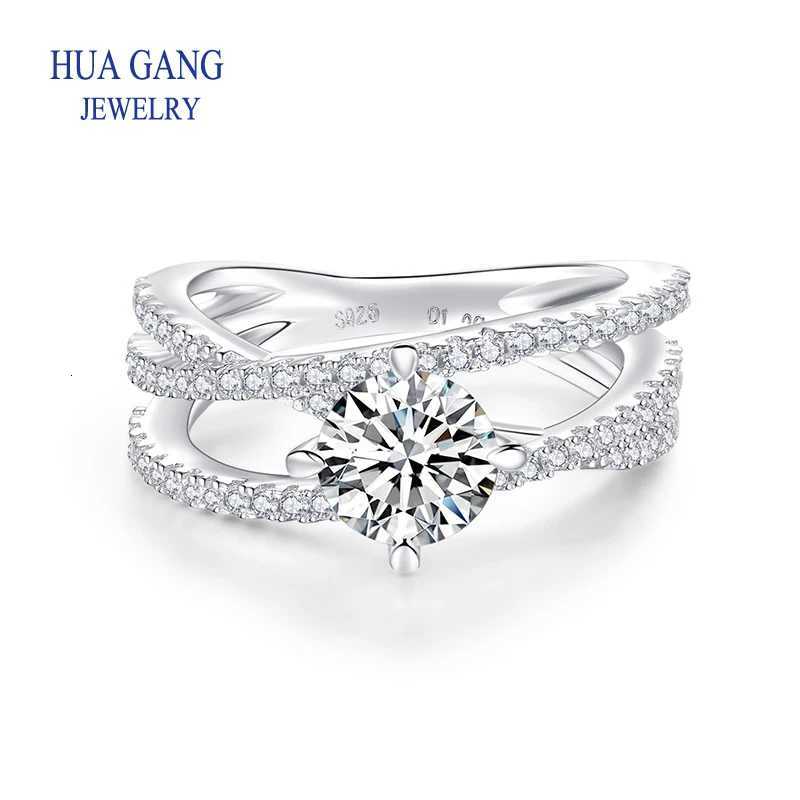 0.5/1ct Sterling Silver Wedding Rings for Women Moissanite Diamond Engagement Ring Anniversary Promise Rings for Her I Love You W250812