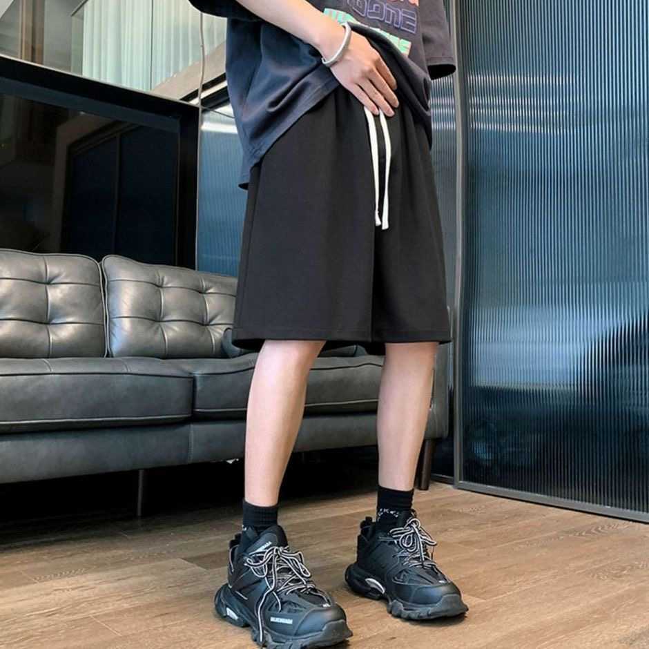 Simple short pants for men, new summer style, breathable and loose, trendy brand, basketball sport-style, five-inch casual pants, for boys, to be worn