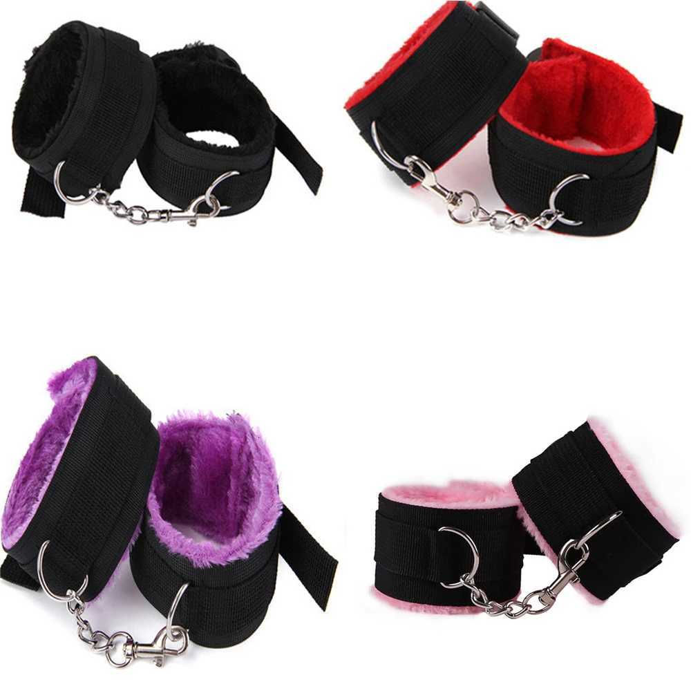 Sexy Plush Handcuffs Women Ankle Cuff Bracelet Adjustable Cosplay Fetish Sex Toys Accessories BDSM Adult Game Toys Supplies W250813