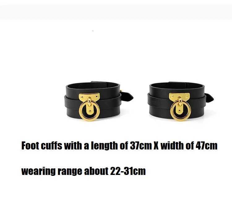 High-grade Cowhide Material BDSM Leather Leg Divider with Handcuffs and Ankle Cuffs for Fetish Play Sex Spreader Bar XJ250813