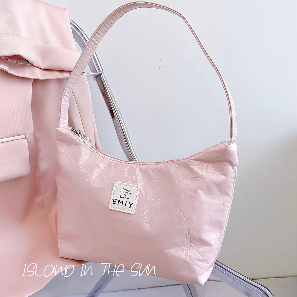 Niche Design Texture Korean Sweet Cool Oil Wax Leather Underarm Live Good Handheld Shoulder Jelly Bag ddmymarket