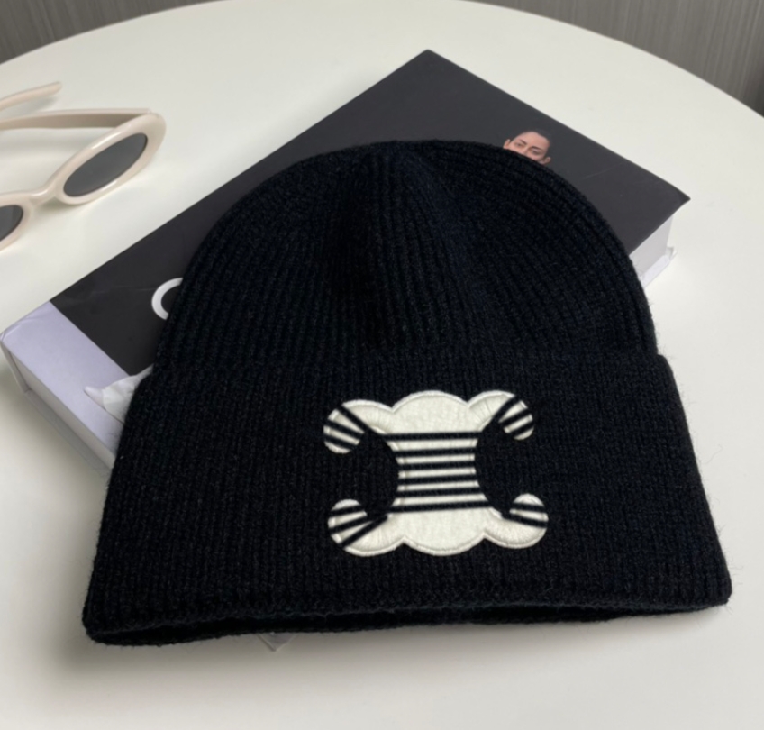 Women's celins beanie cashmere hat designer cold hat thickened warm hat casquette luxury men's winter ski hat Christmas gift