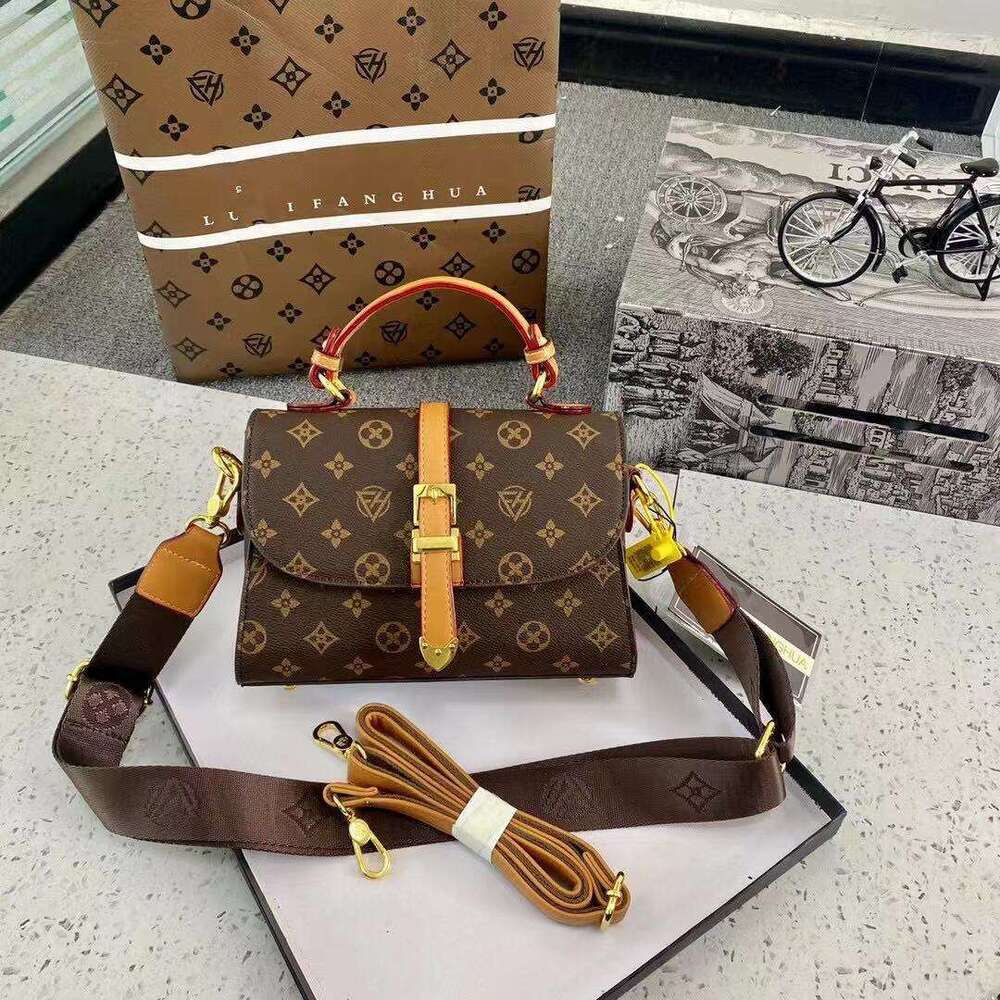 DHessentials Korean Style Boston Bag - Trendy Monogram Crossbody Shoulder Bag for Women, Fashionable Nurse Bag with Two-Tone Design