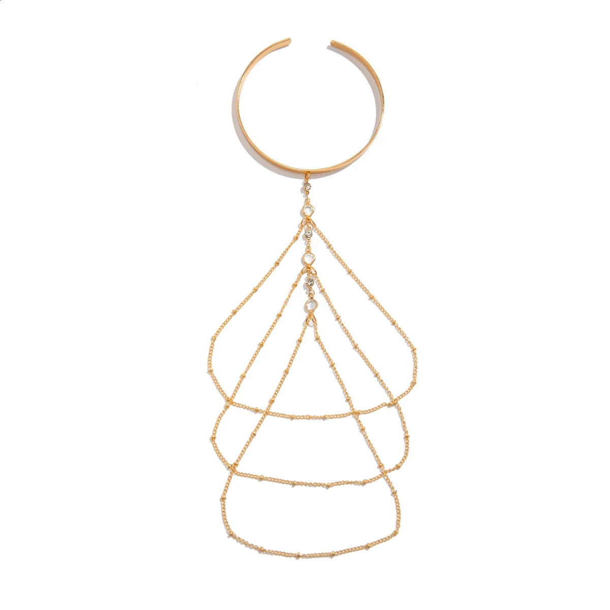 Ingemark 17 Styles Boho Crystal Pendant Cuff Open Bangles for Women Wed Bridal Goth Tassel Link Arm Bracelets Party Jewelry Gift 250812