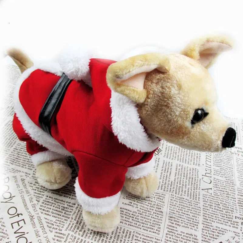 Funny Santa Christmas Costume Clothes for Small Pet Dogs Winter Dog Hooded Coat Jackets Puppy Cat Clothing Yorkie OutfitXJ250813