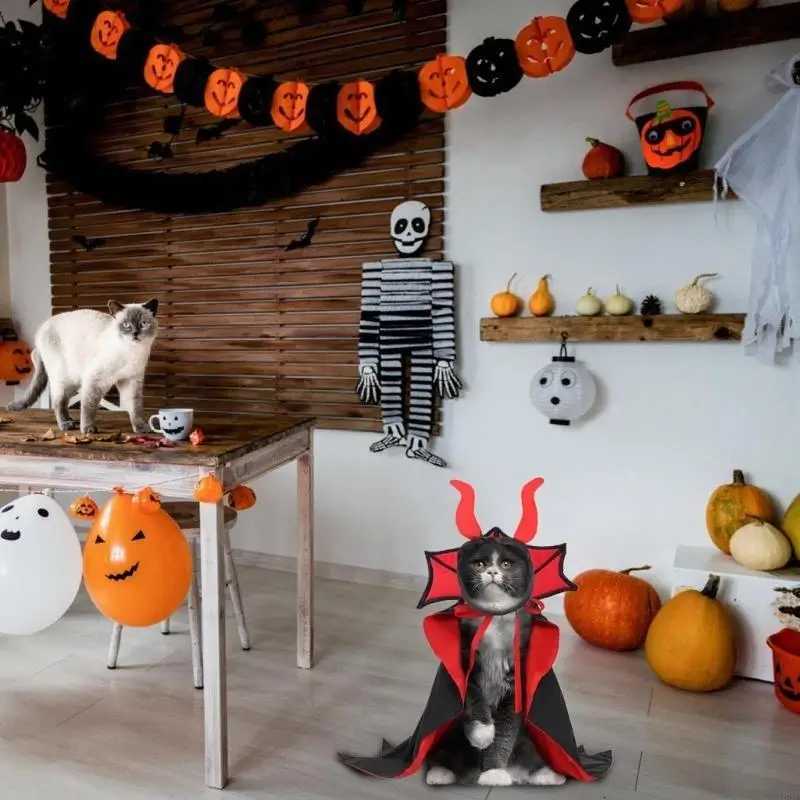 Dog Costume Cats Dog Vampires Costume Props Halloween Pet Photoshoots Cloak XJ250813