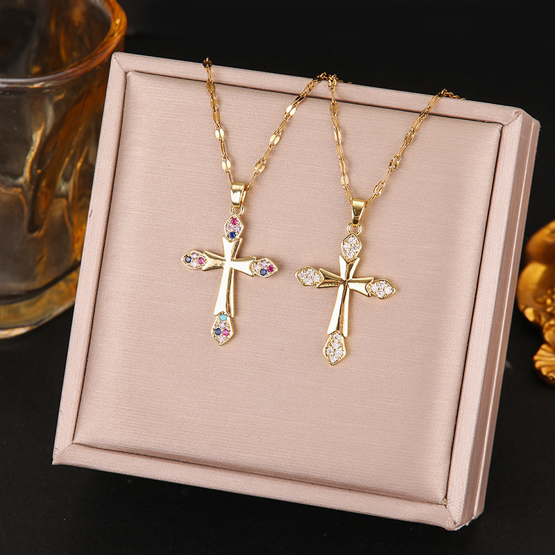 designer necklace Jewelry Necklaces Pendants Pendant Necklaces Lockets Strands Tennis Chokers Chains Simple Diamond Gold Necklace Faith Cross Jewelry