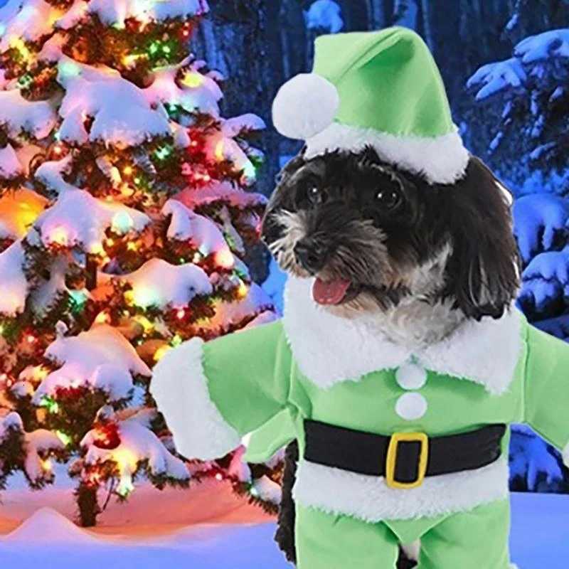 Dog Christmas Dressing Up Costume and Santa Hat for Small Breeds Festival Clothing D2RD XJ250813