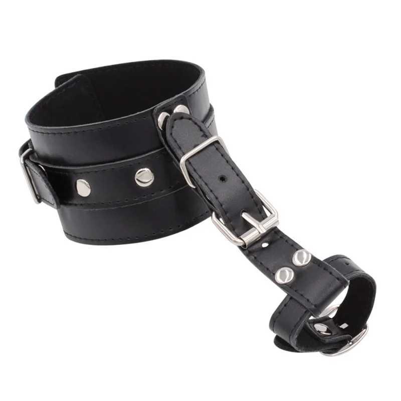 SMFinger Handcuffs Thumb Buckle Binding Restraint Alternative Training Tools Couples Leather Set Wholesale Sex Products SexToys XJ250813