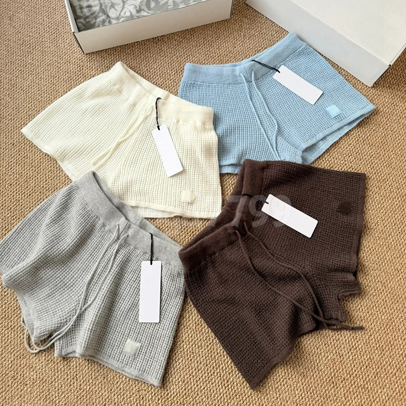 Yoga 4 Piece Waffle Vest Short Set Wide Leg Elastic Waist Loose Sports Slim Long Pants Women Zipper Hoodie Casual Knit Jacket