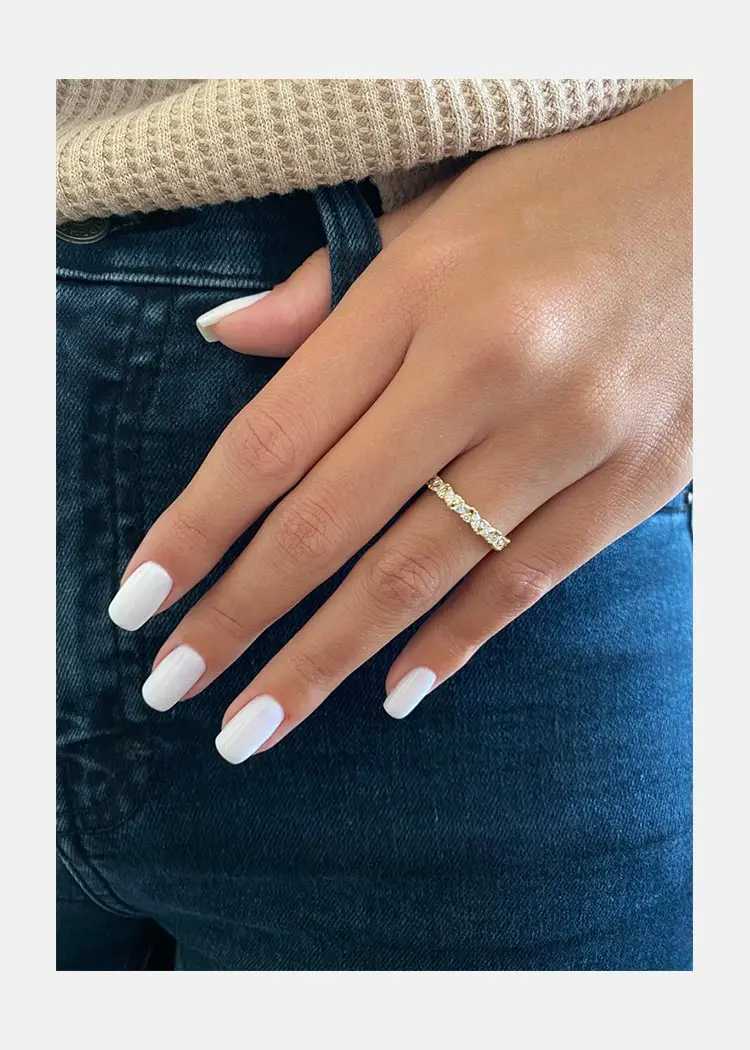 JOVOVASMILE Moissanite Eternity Wedding Band Combination 2*4MM Marquise-Cut 2.1MM Round Diamonds Gorgeous Silver Ring Rings W250812