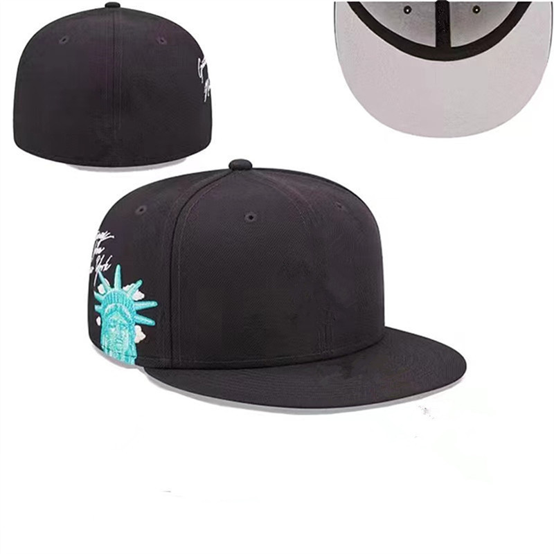 2025 New Fitted Designer Size Baseball Football Flat Casual Caps Letter Embroidery Cotton All Teams Sport World Patched Full Closed Hats Mix Order Siz