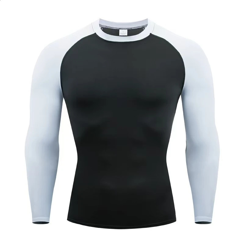 Compression T Shirt Men Long Sleeve Bodybuilding Running Shirt Quick Dry Workout Fitness Tights Gym Sport T-shirt Men Rashgard 250811