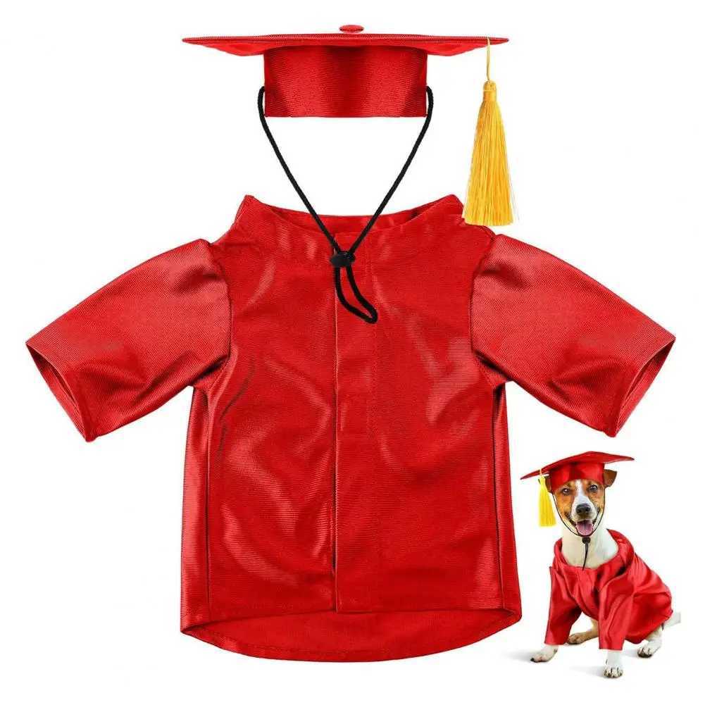 Hand-washable Dog Graduation Cap Pet Graduation Costume Set for Dogs Cats 2025 Cap Gown with Tassel Washable for Graduation XJ250813